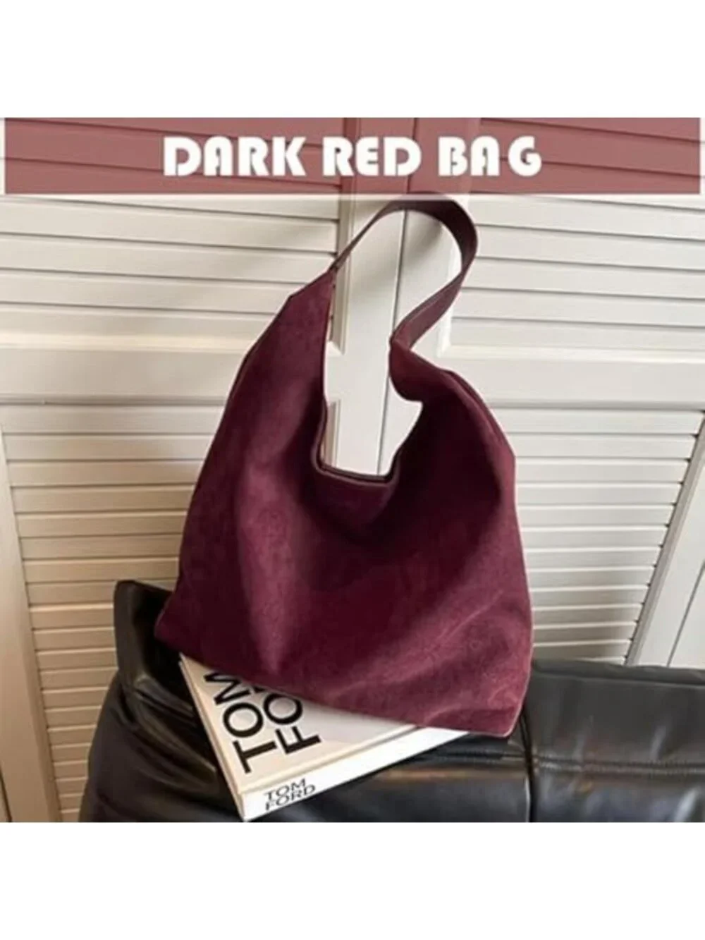 Stylish Brown Suede Shoulder Tote Bag for Women - Perfect Valentine's Day Gift